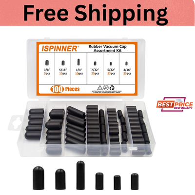 #ad #ad 100 Pcs Carburetor amp; Vacuum Rubber Cap Plug Assortment Kit Intake Vacuum Lines $10.86