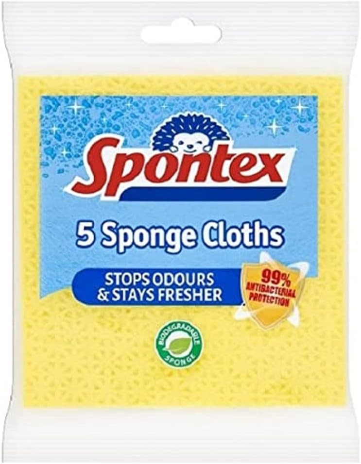 Spontex Sponge Cloths, Pack of 5