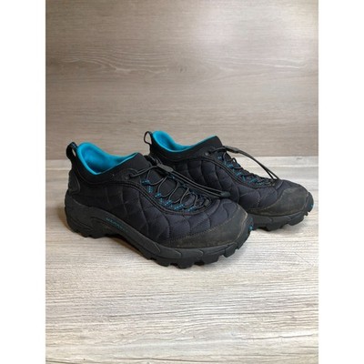 Merrell Ice Cap Moc Waterproof Black Walking Shoes Trainers Mens Size 8