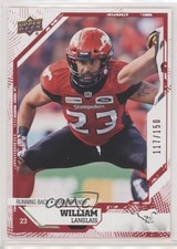 2019 Upper Deck CFL Red 117/150 William Langlais #15 0wr