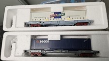 Lot 2 Wagons Ls Models Ho Sncf 30142 30144 Wagon Ku Km Novatrans Muga Trans.