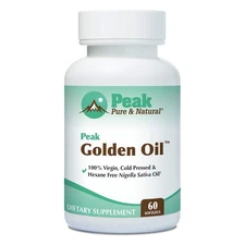 Peak Pure  Natural, Peak Golden Oil Cold Pressed Organic Black Seed Oil Suppl...