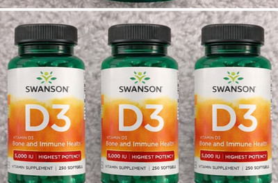 3 Pack Vitamin D-3 5000 IU 750 Softgels (3x250) Bone Health Immune Muscle D3 d 3