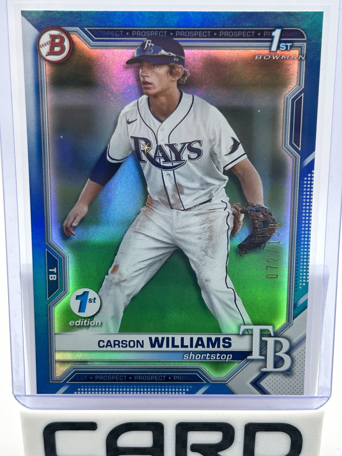2021 Bowman Draft - Carson Williams #BD-180 Blue /150 (RC)