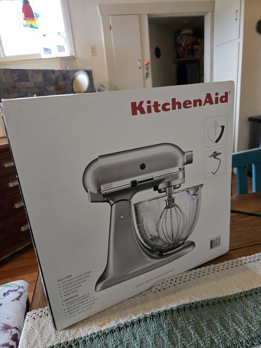 KitchenAid KSM105GBCMC 5 Quart Tilt-Head Stand Mixer with Glass