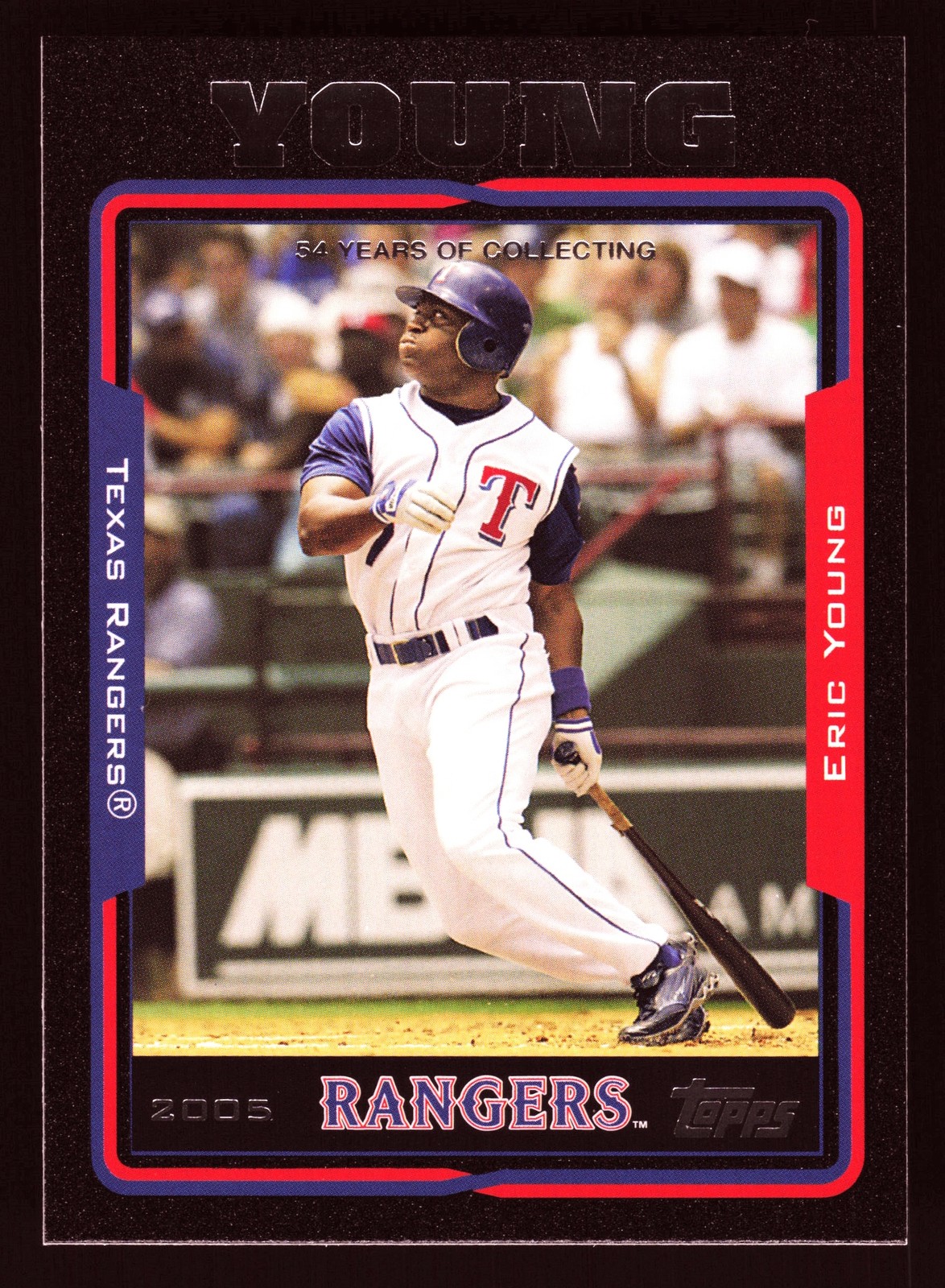 Eric Young Texas Rangers 2005 Topps Black #209 SN /54