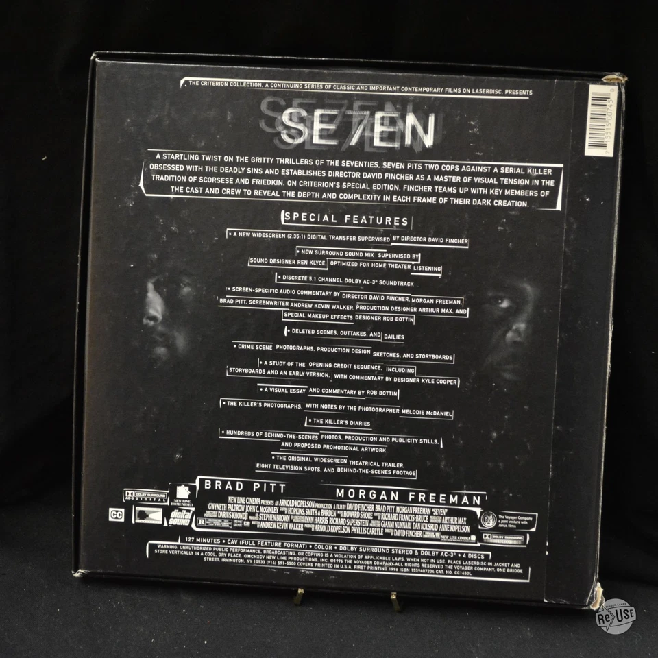 Seven Se7en Laserdisc Criterion Collection - Image 3 of 4