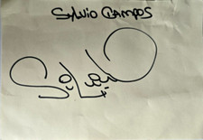 Sylvio Campos "Sylvinho", national coach Albania, original autograph