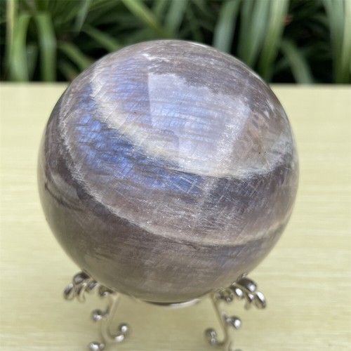 1.7LB 3.2" Natural Blue Moon Stone Sphere Crystal Quartz Healing Ball Decor - Picture 6 of 10