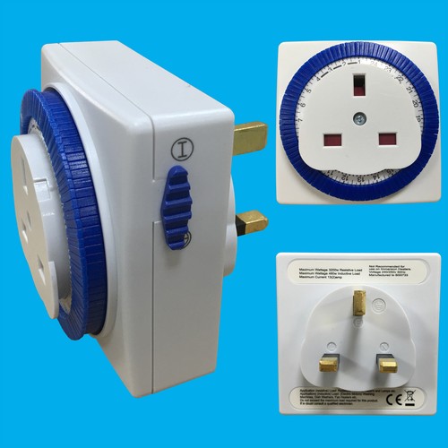 24 Hour Segment Timer Switch, Programmable On/Off Function, UK Mains 3