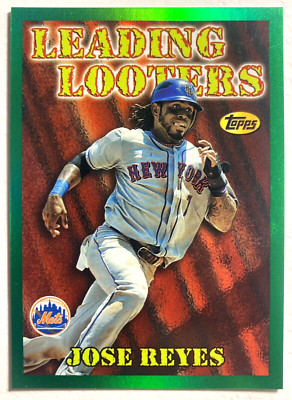 2023 Topps Archives Jose Reyes #SB-24 Leading Looters Green Foil Parallel /99
