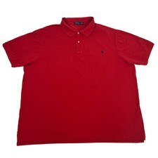 Polo Ralph Lauren Shirt Men's 4XB Big Red Short Sleeve Polo Pique Preppy