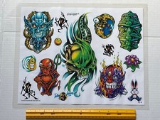 Vintage Art Tattoo Flash Sheet William Billy Webb II /T212
