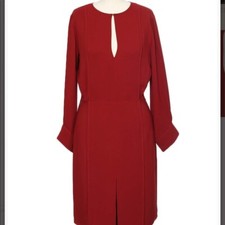 Stella McCartney crimson red belted mini dress 40