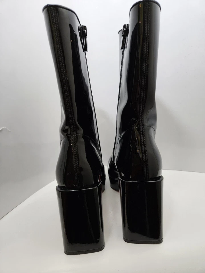 Christian Louboutin Alleo 90 毫米黑色漆皮踝靴 37 码 — 第 4/4 张图片