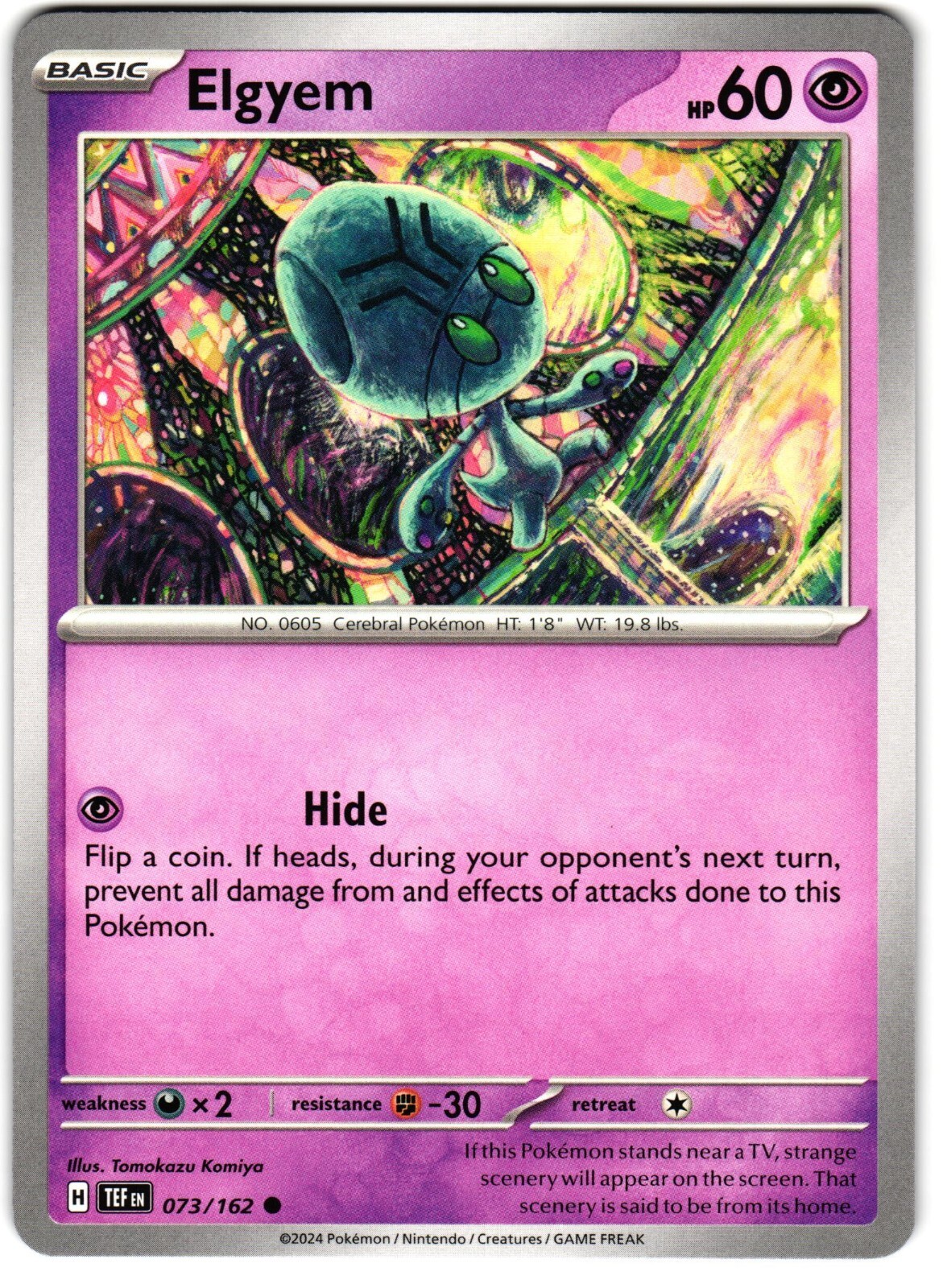 Elgyem 73/162 Pokemon SV: Temporal Forces