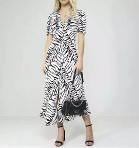 NEW Rixo London Adriana Animal-Print Silk Maxi Dress Sz XS,S M,L,XL 