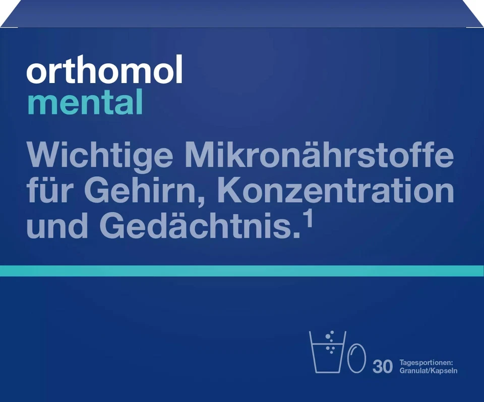ORTHOMOL Mental, 30 Tagesportionen, Granulat/Kapseln ,PZN 05382070