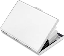 Anti-Scan anti RFID Blocking 6 Cards Aluminum Metal ID Bank Credit Card Holder S
