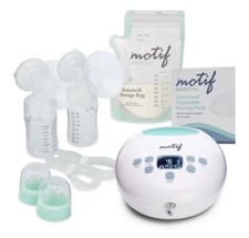 Motif Luna Double Electric Breast Pump with Nursing Pads, Breast Milk Storage Ba