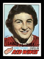 DENNIS POLONICH SIGNED 1977-78 TOPPS HOCKEY #228 - DETROIT RED WINGS AUTO