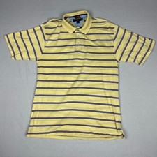 VTG Tommy Hilfiger GOLF Mercerized Cotton Long Sleeve Polo Shirt Yellow Men's L