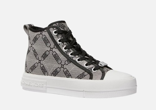 Michael Kors Evy Empire Logo Jacquard Natural/Blk - Picture 3 of 7
