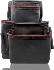 GRAINTEX OS2087 9 Pocket Nail & Tool Pouch Top Grain Oil Tanned Leather