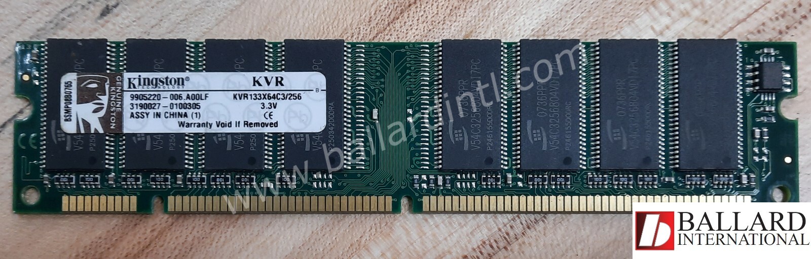 Kingston 9905220-006.A00 256mb 168-Pin Sdram Pc133 Memory Module 