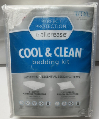 Perfect Protection by Allerease Cool & Clean Bedding Kit T/TXL Mattress Pillow