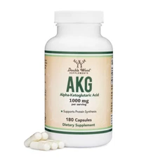 AKG Alpha Ketoglutaric Acid 180 caps Double Wood, Supports Longevity & Athletics