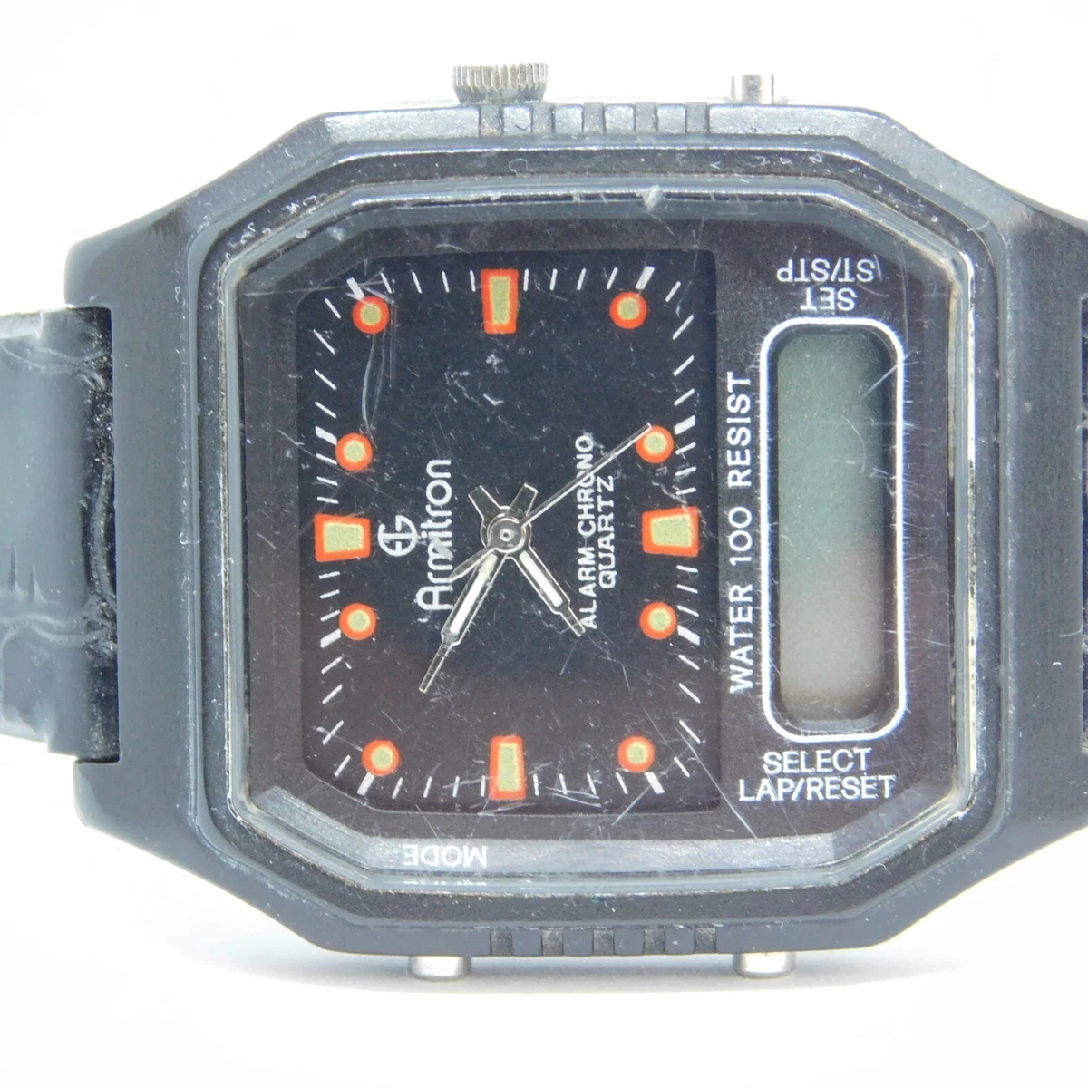 Armitron 20 2159T Alarm Chrono Quartz Analog Digital Men s Watch Untested