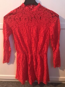 lace long sleeve playsuit