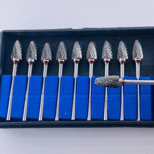 10 Stück Dentallabor Polierfräser Wolframstahl Hartmetall Bohrer Grate 2,35 mm - Bild 13 von 17