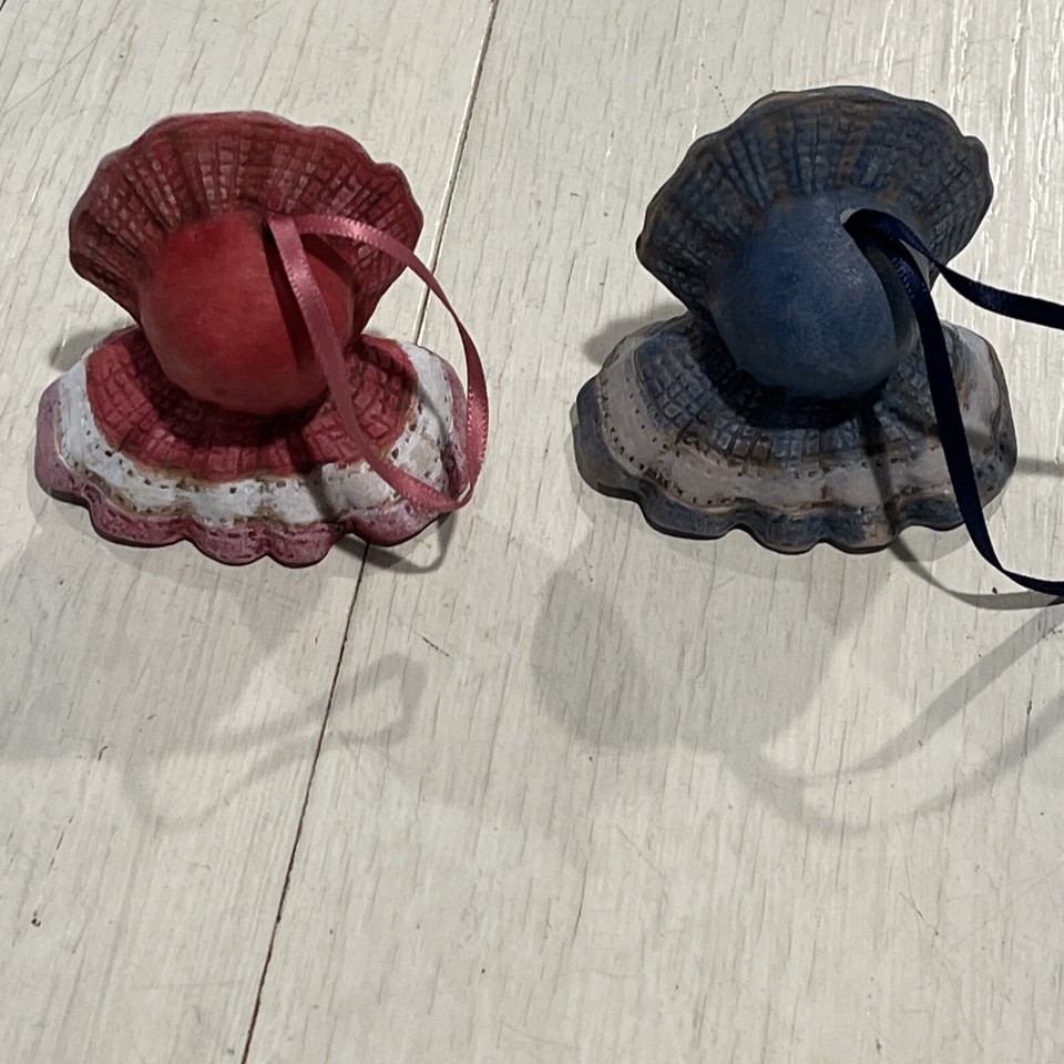 2 Victorian Porcelain Doll Head Christmas Ornaments eBay