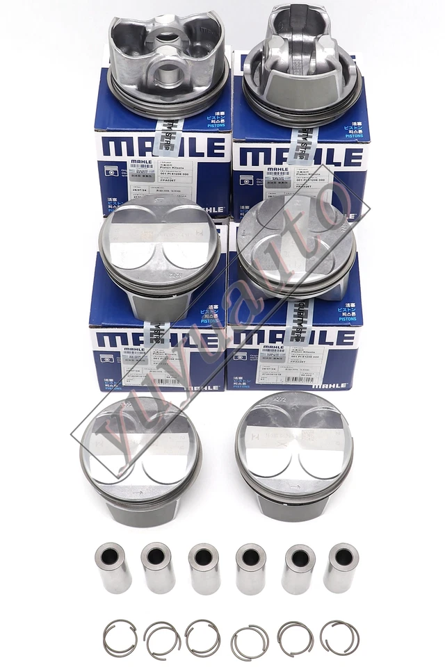6x KIT DE PISTÃO E ANEL FABRICANTE DE EQUIPAMENTO ORIGINAL MAHLE STD 88mm para Mercedes-Benz E300 C300 GLK300 3.0L V6 - Imagem 2 de 4