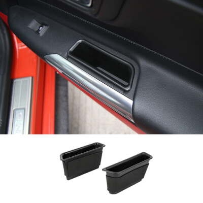 Door Side Handle Storage Tray Box fit 2015 2017 2018 2019 Ford Mustang 2pcs