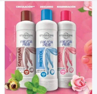 Stanhome FRESCA PIE Para Pies Cansados y piernas hinchadas SET DE 3 PZAS. 300ml