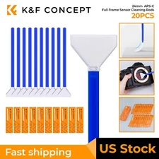 K&F Concept 20 Pack Full-Frame Sensors Cleaning Kit 24mmx20mm for Camera Sensor