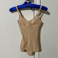 RARE Dior Vintage Nude Sheer Monogram Bodysuit 32D Mint Condition US Made