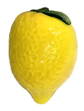 Murano Style Vintage Blown Glass Lemon 4.5" - SEE DESCRIPTION
