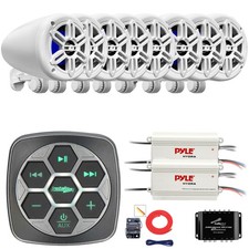 Metra Boat 3-Zone Controller, 8x 4    Off-Road Speakers, 2x Amp, Splitter, Kit