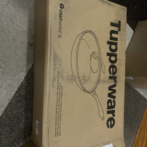 Tupperware Chef Series Non Stick 11" (28cm) Fry Pan Stainless Steel Glass Cover