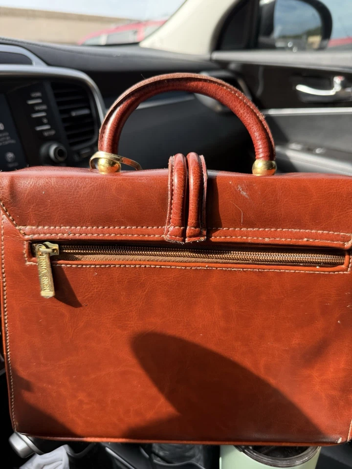 Rina Rich 手提包干邑棕色 – 经典优雅钱包 – 状况完好 — 第 2/4 张图片