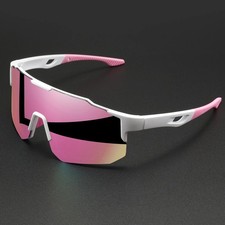 Oversized Wraparound Sports Sunglasses UV400 for Cycling Hiking Outdoor Activiti