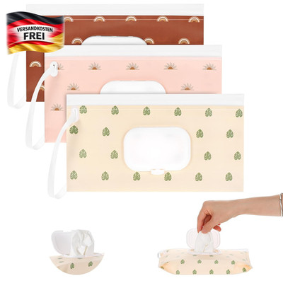 Wiederverwendbare Feuchttuchspender Tasche für Baby und unterwegs, wasserdicht,