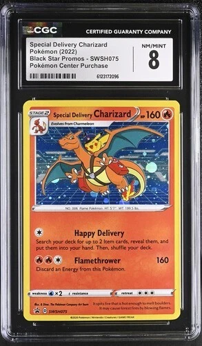 Pokémon Special Delivery Charizard 2022 Black Star Promos SWSH075 CGC 8