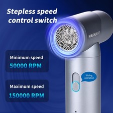 Compressed Air Duster-3 Gear Adjustable 150000RPM Electric Air Duster with LED L