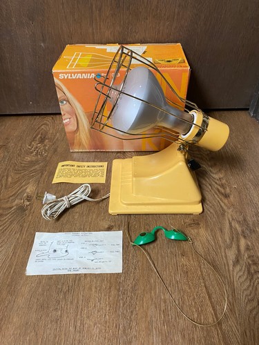 Sylvania GTE Original Box Vintage 1980’s Sun Lamp Adjustable Working & Goggles