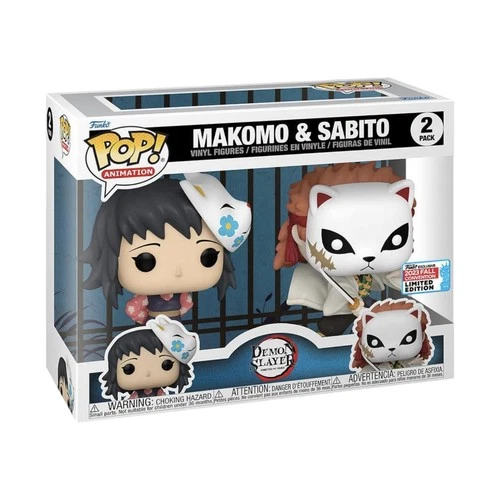 DEMON SLAYER POP! MAKOMO & SABITO 2-PACK 2023 FALL CONVENTION EXCLUSIVE !